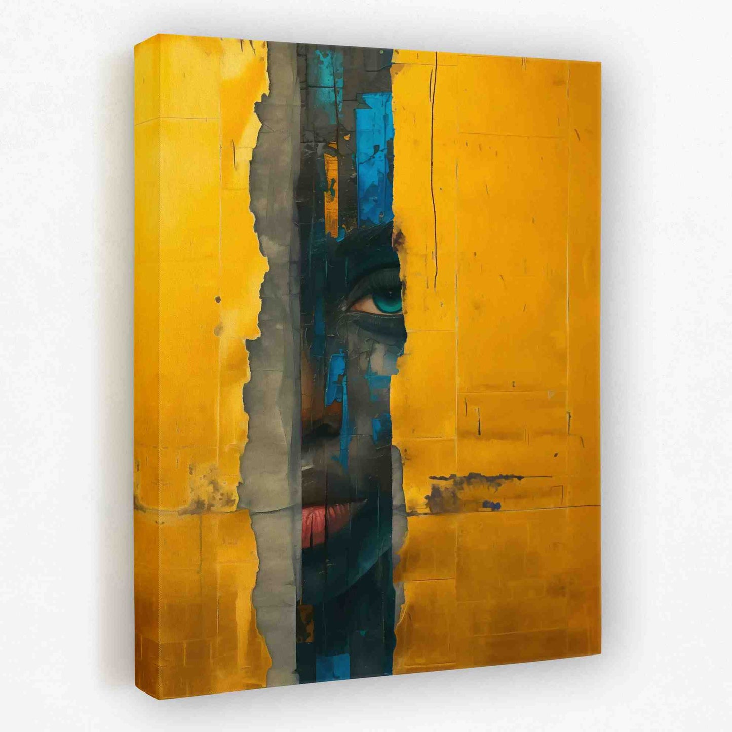 Facing the Beneath - Female Canvas Wall Art