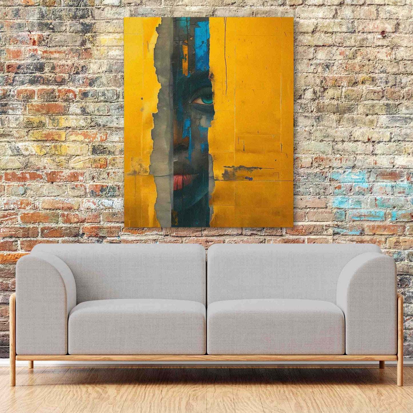 Facing the Beneath - Person Wall Art in Black Frame