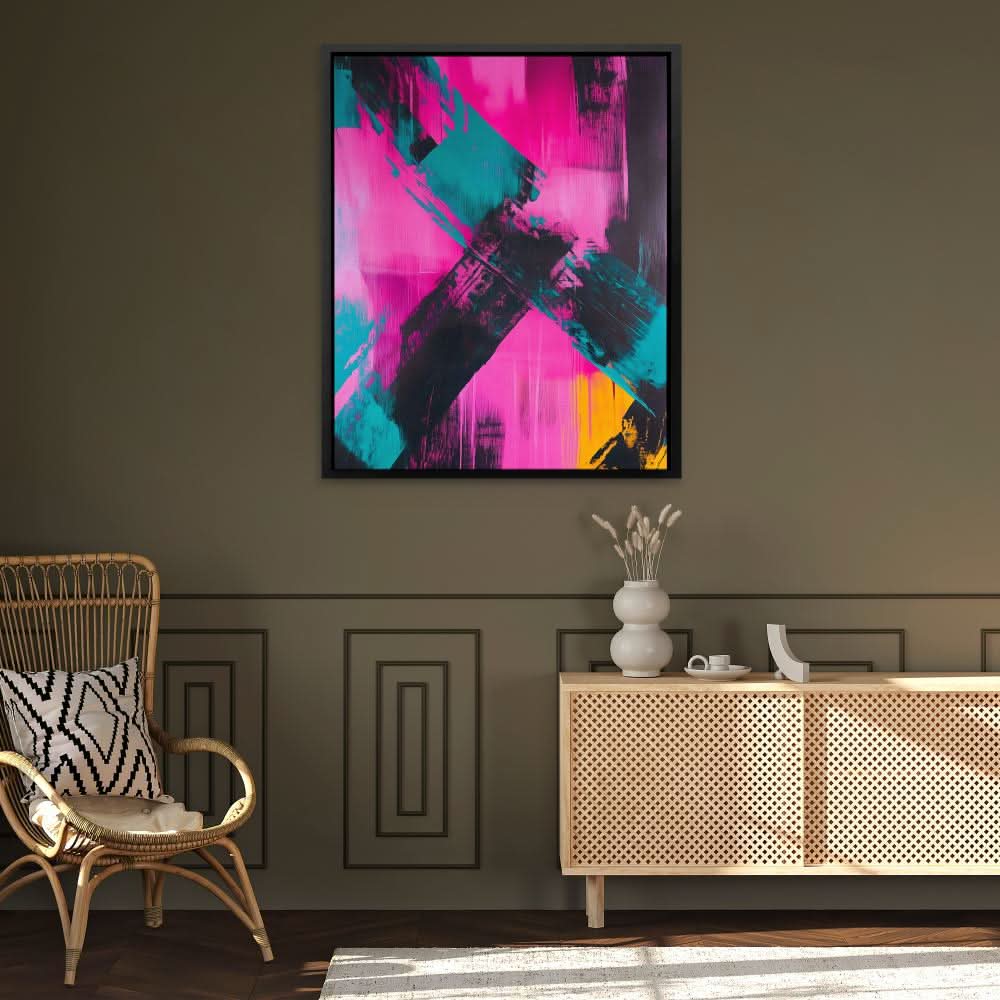 Faded Cross - Large Abstract Canvas Print