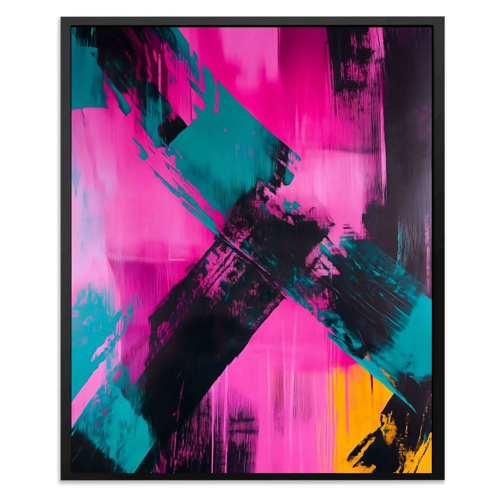 Faded Cross - Colorful Canvas Print