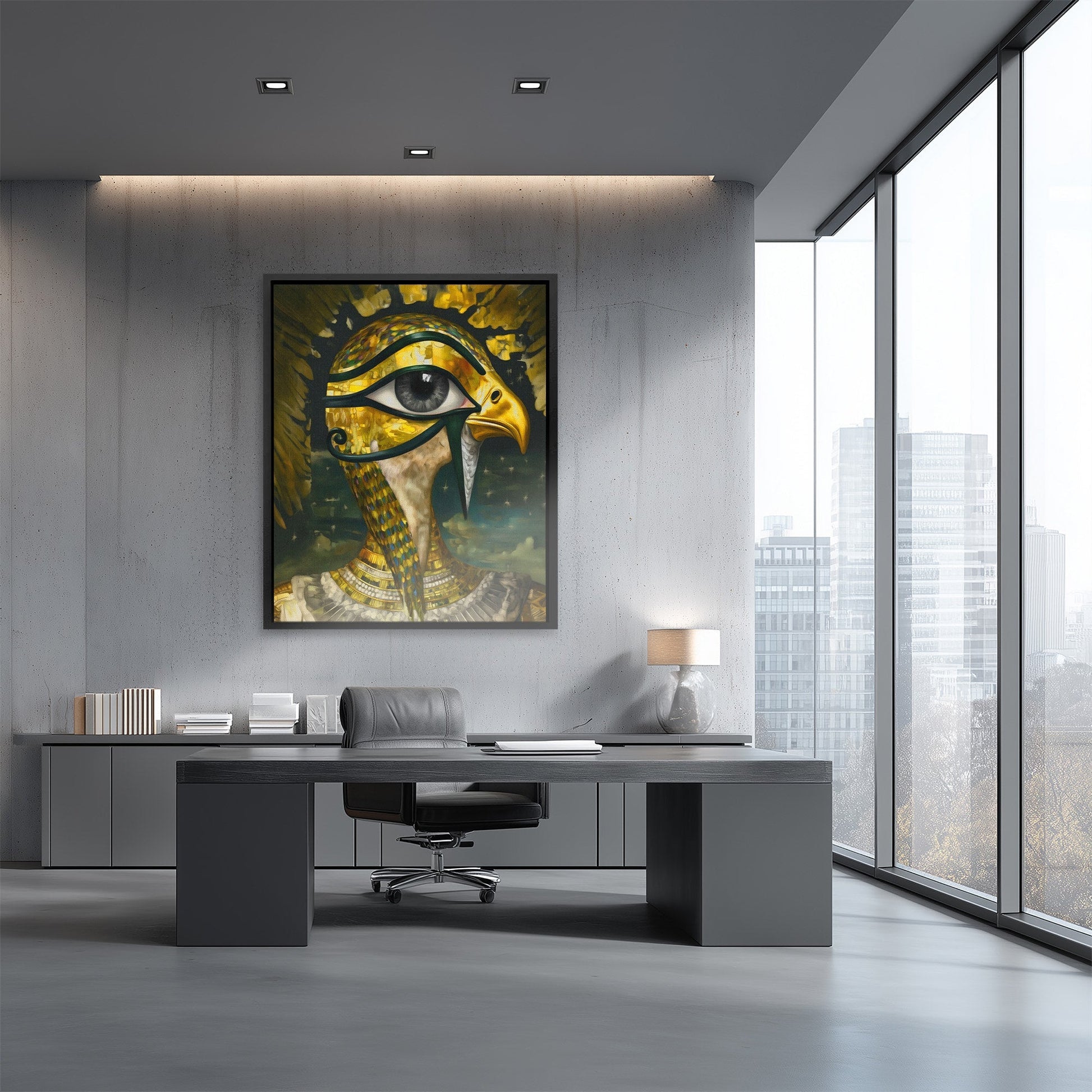 Falcon's Divine Eye - Luxury Wall Art