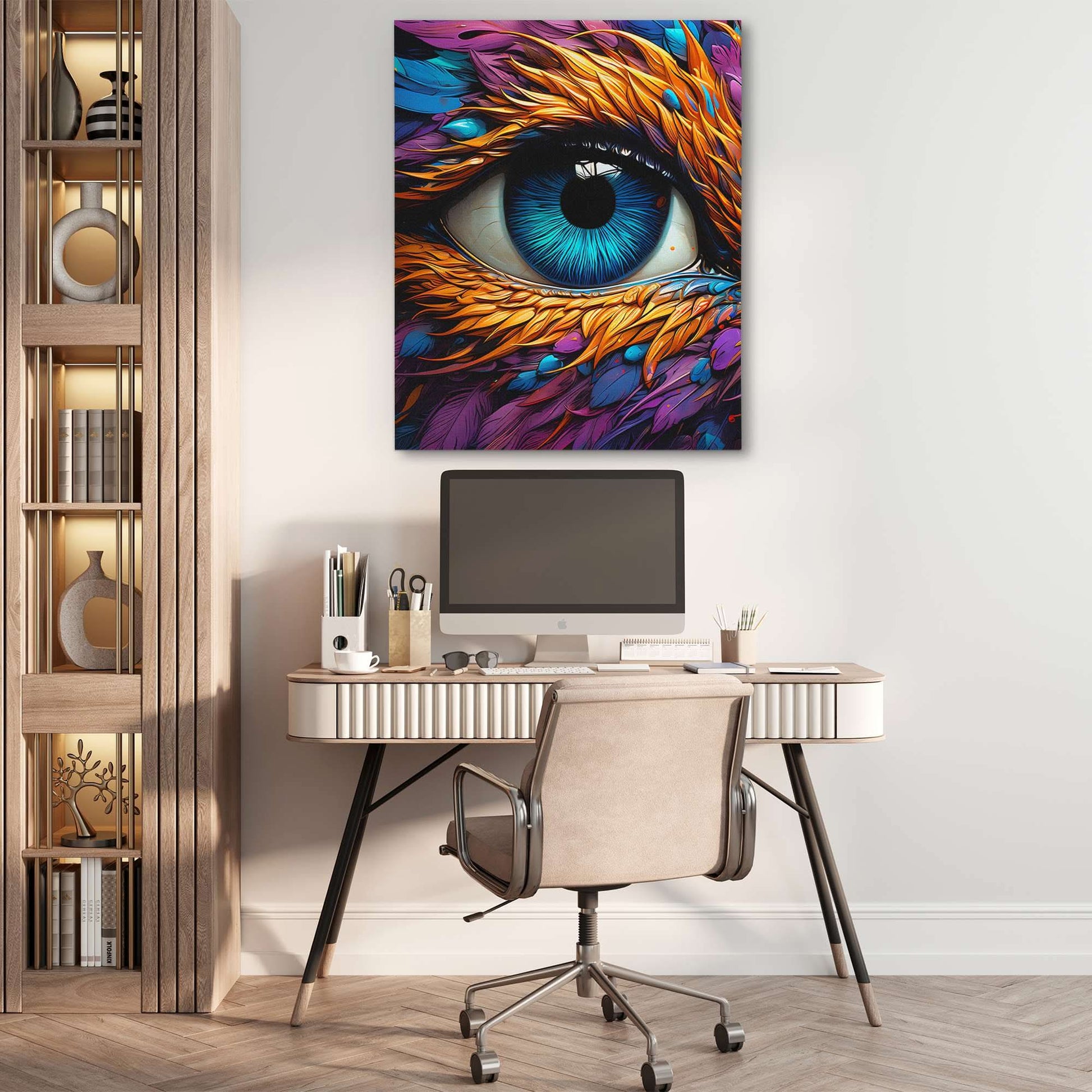Falcon's Gaze - Large Abstract Canvas Print