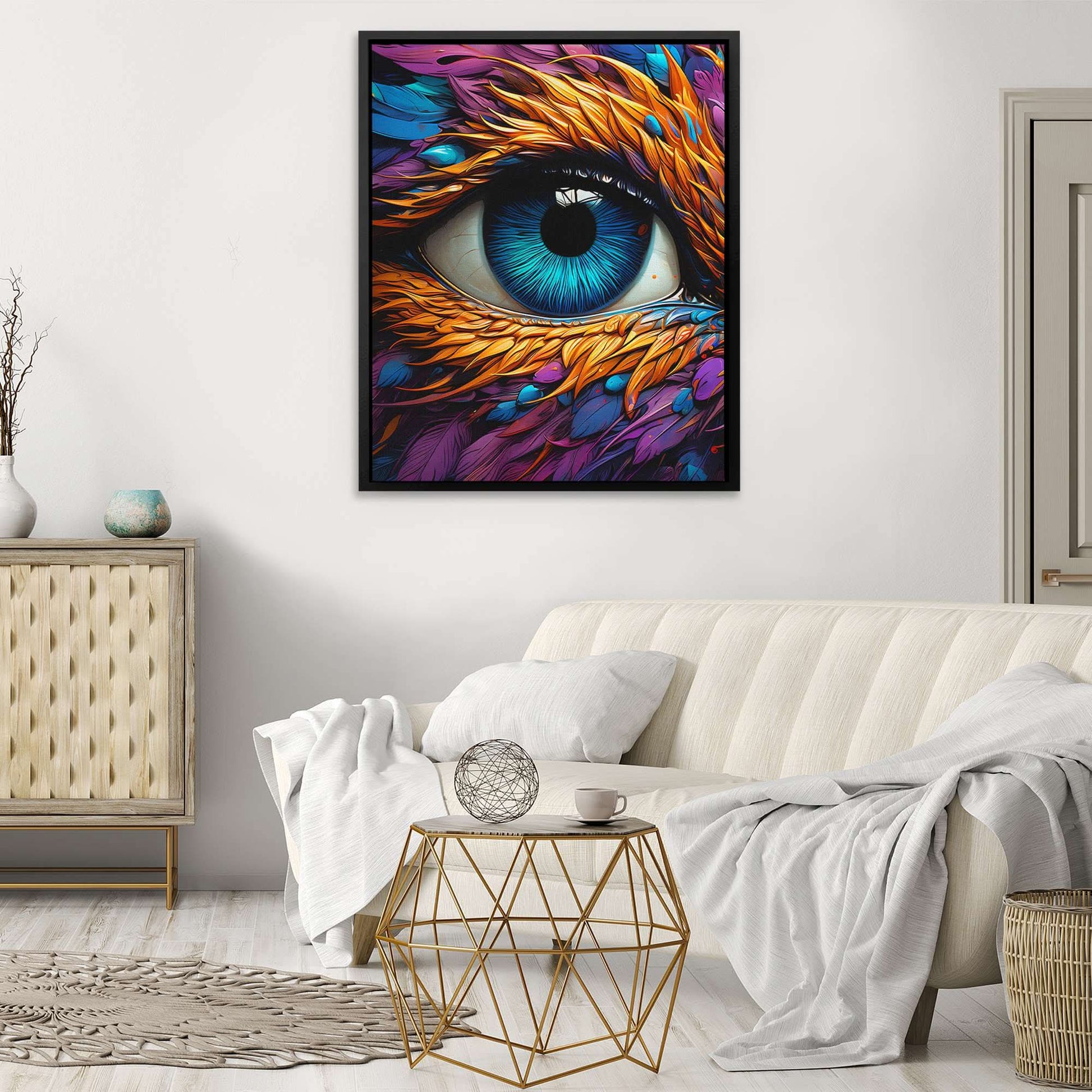 Falcon's Gaze - Abstract Colorful Canvas Wall Art