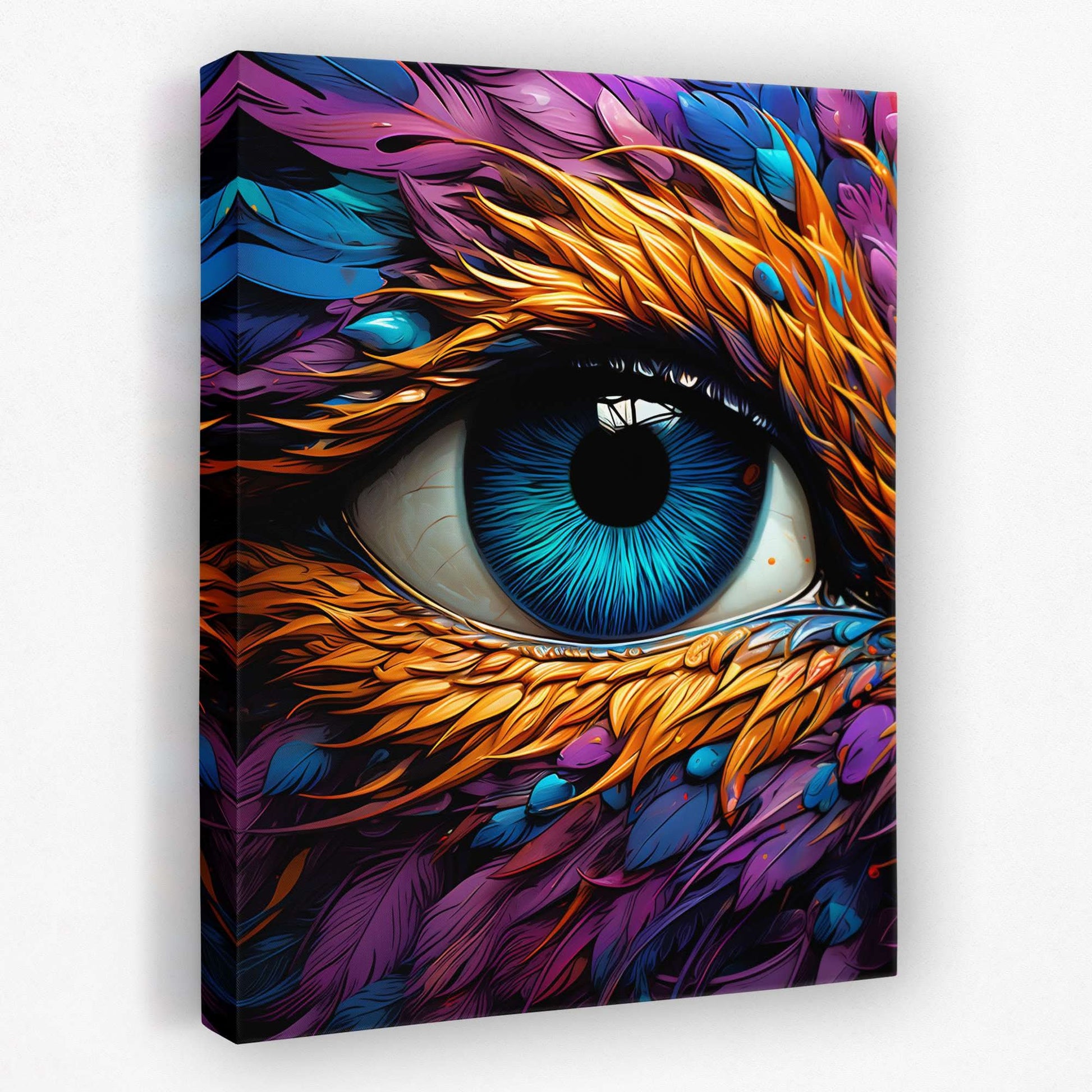 Falcon's Gaze - Bird Canvas Wall Art