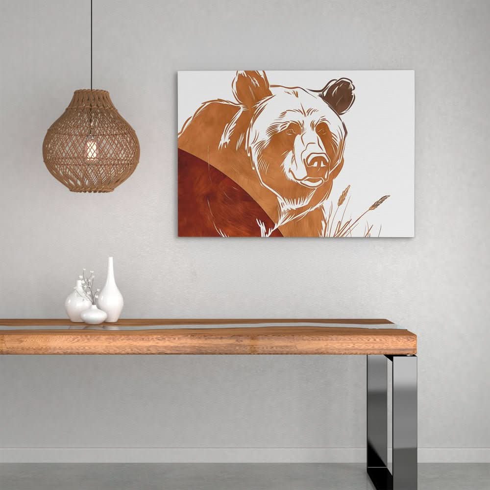 Fall Bear - Animals Art for Bedroom