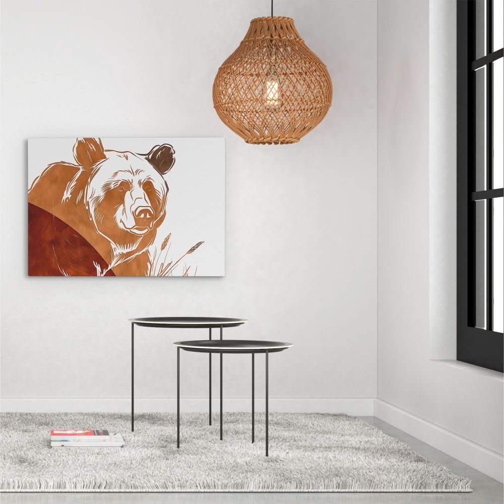 Fall Bear - Large Canvas Print