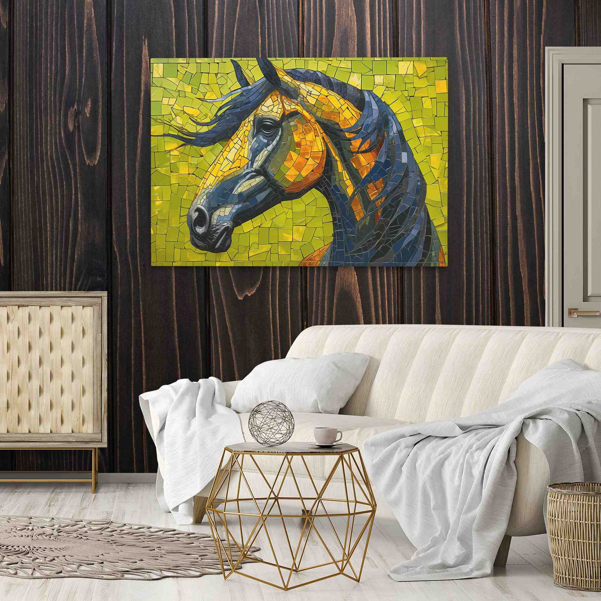 Fall Frolic - Abstract Wall Art in Black Frame