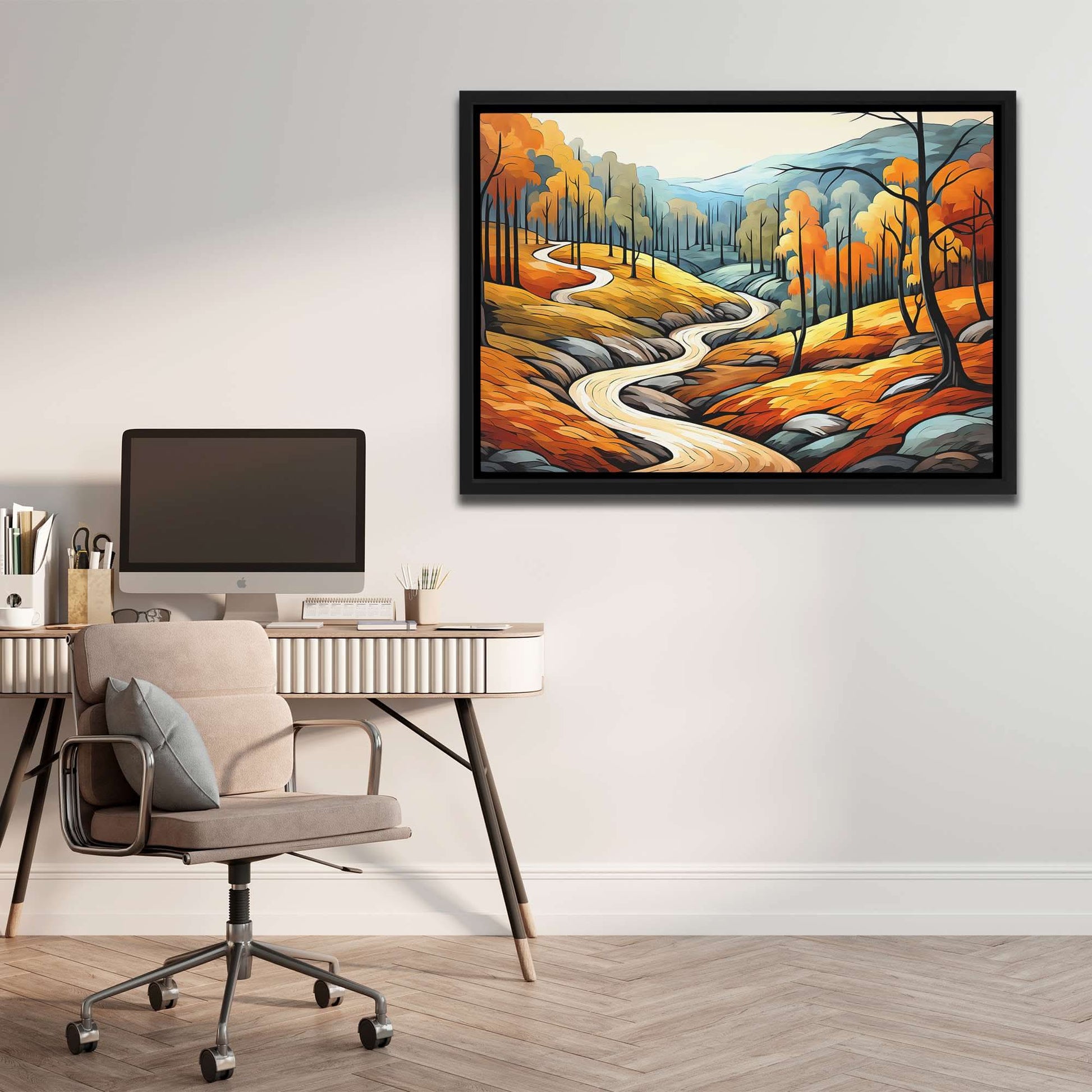 Fall Stream - Autumn Art