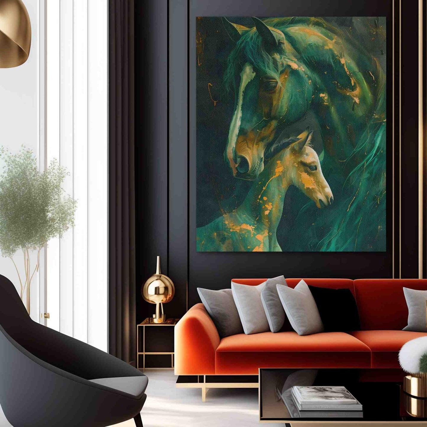 Family Bonding - Gold Wall Art
