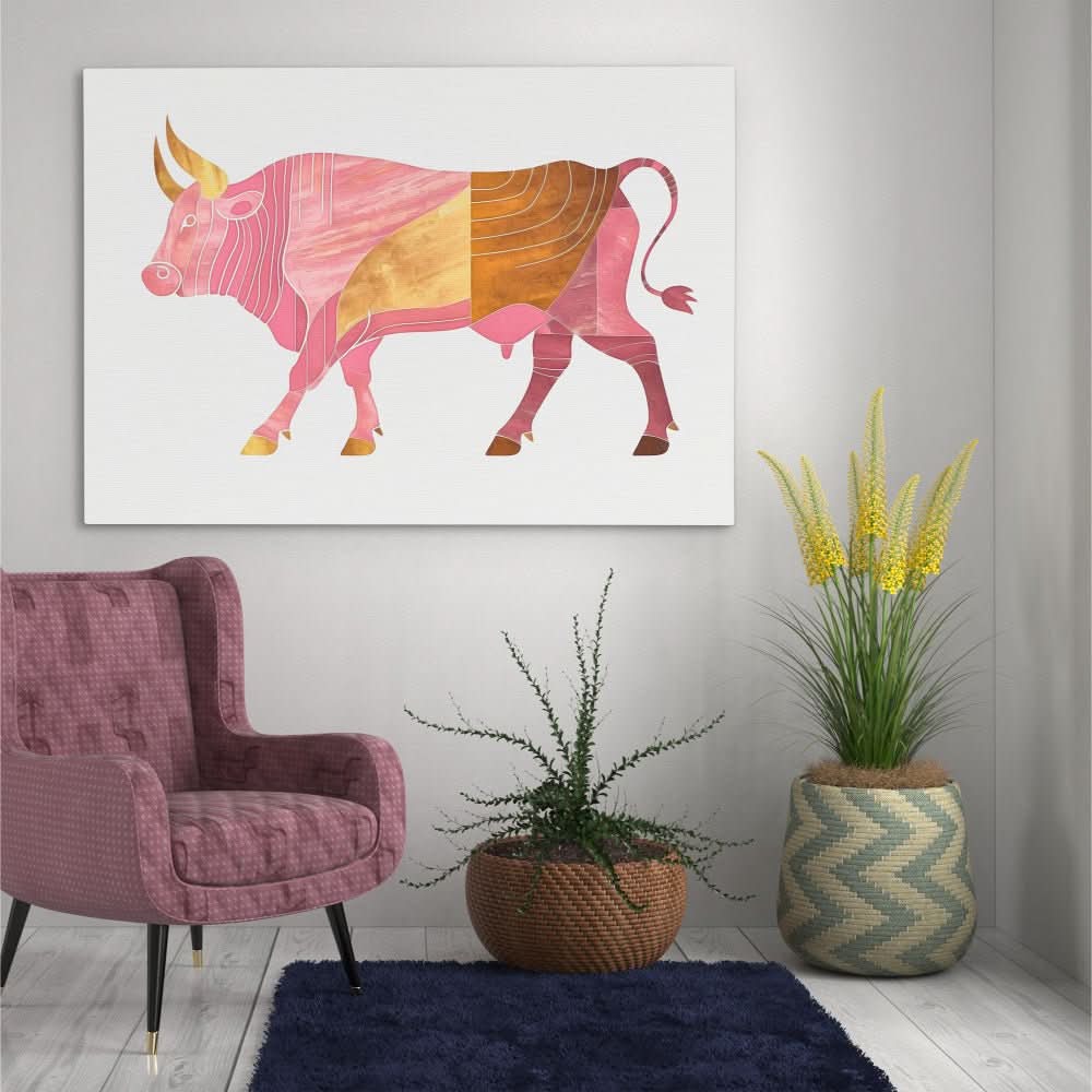 Fancy Bull - Large Contemporary Canvas Print