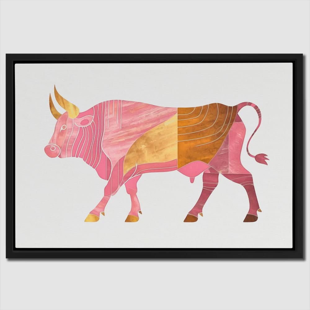 Fancy Bull - Brown Bull Canvas Print