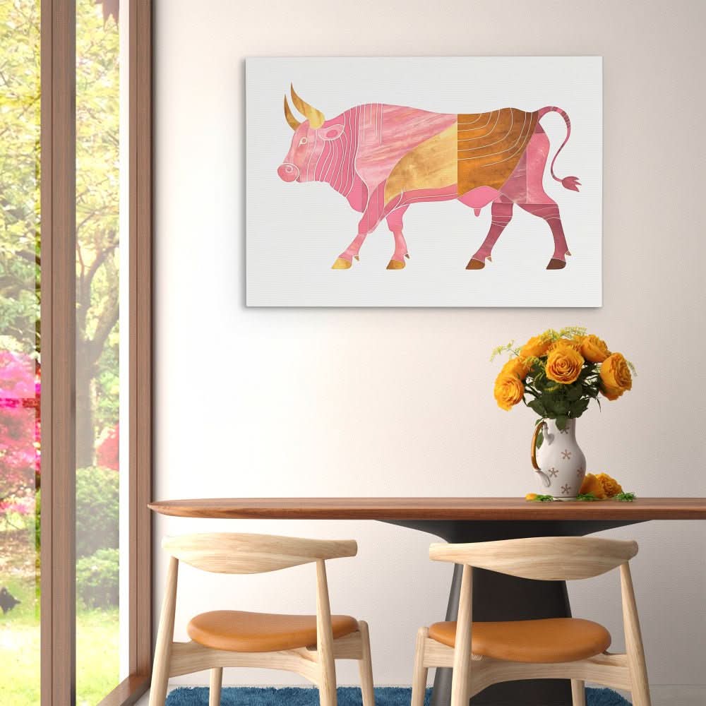 Fancy Bull - Modern Colorful Canvas Wall Art