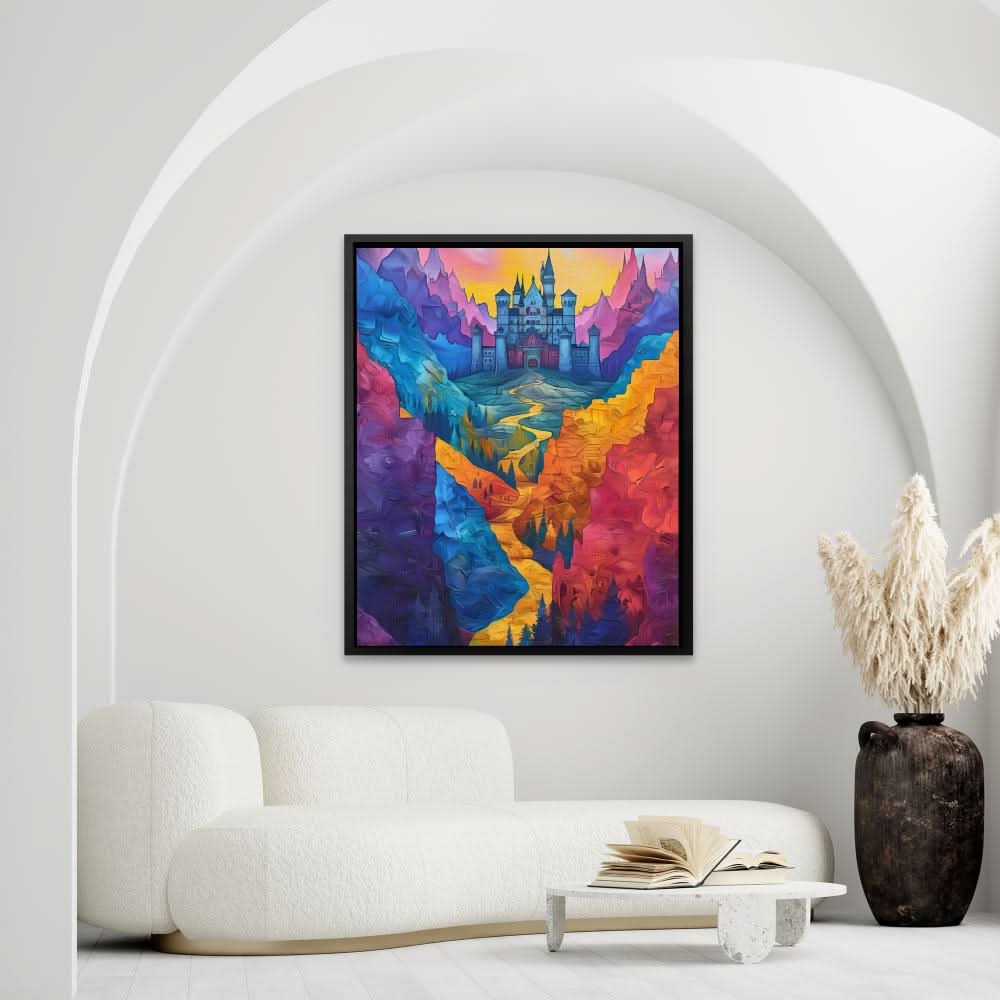 Fantasy Castle - Fantasy Colorful Canvas Wall Art