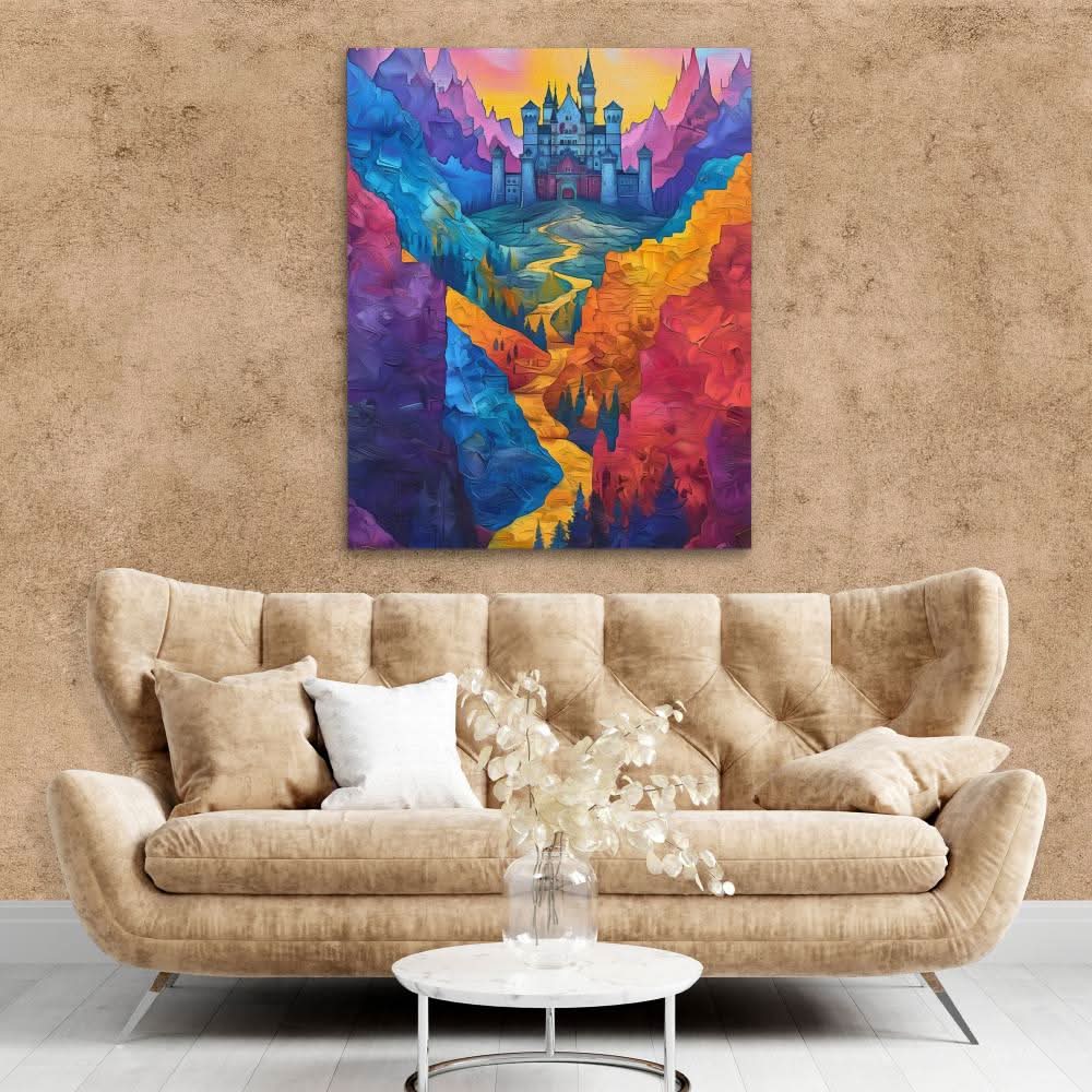 Fantasy Castle - Colorful Wall Art