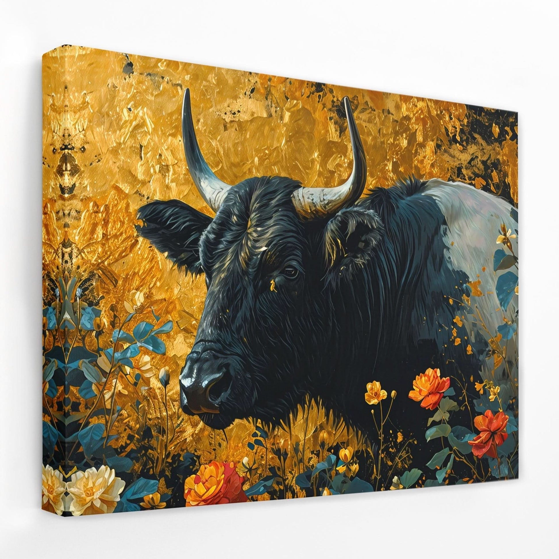 Farm Bull - Animals Canvas Wall Art