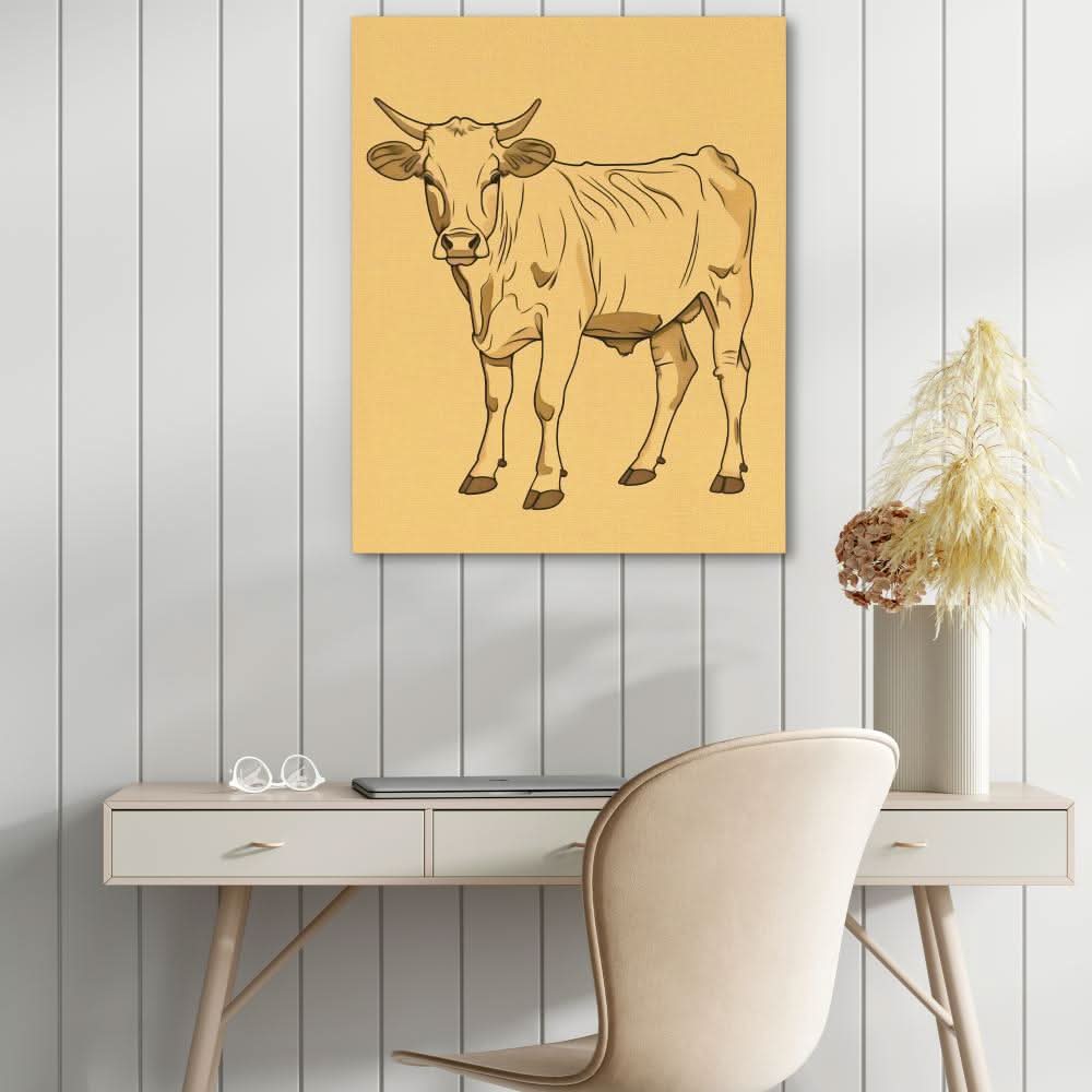 Farm Cow - Large Modern Canvas Print