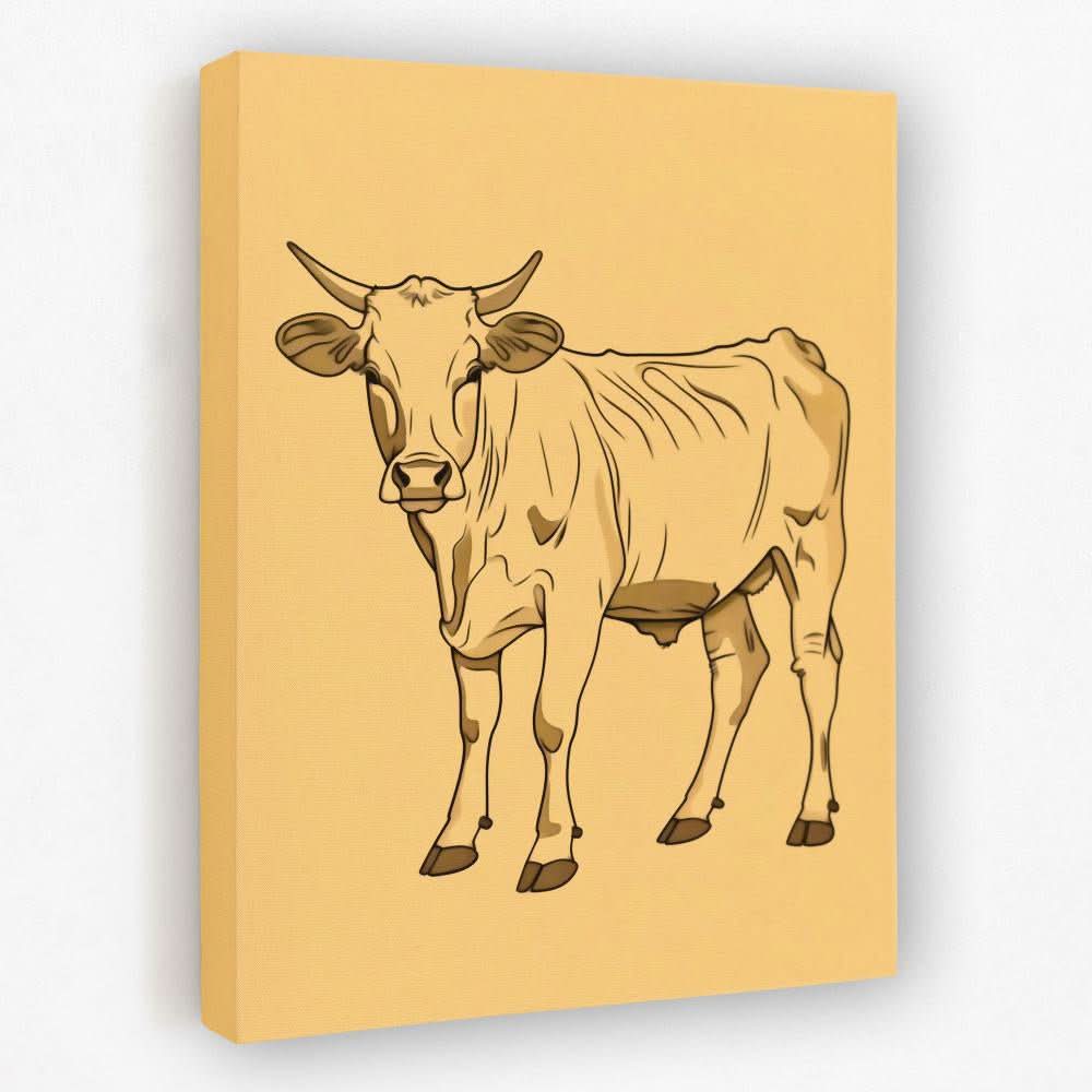 Farm Cow - Country and Farm Canvas Wall Art