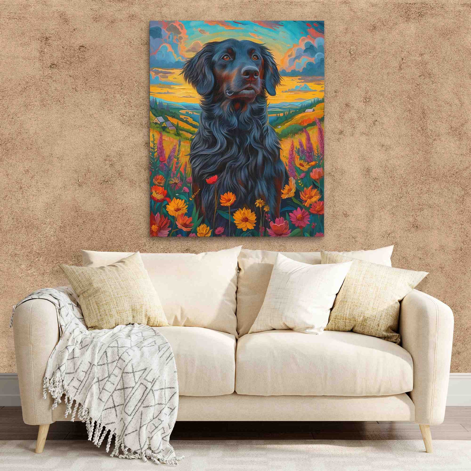 Farm Labrador - Large Maximalist Canvas Print