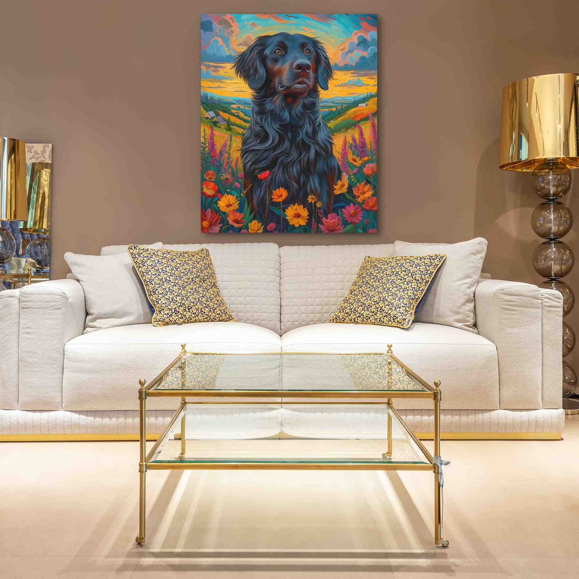 Farm Labrador - Maximalist Colorful Canvas Wall Art