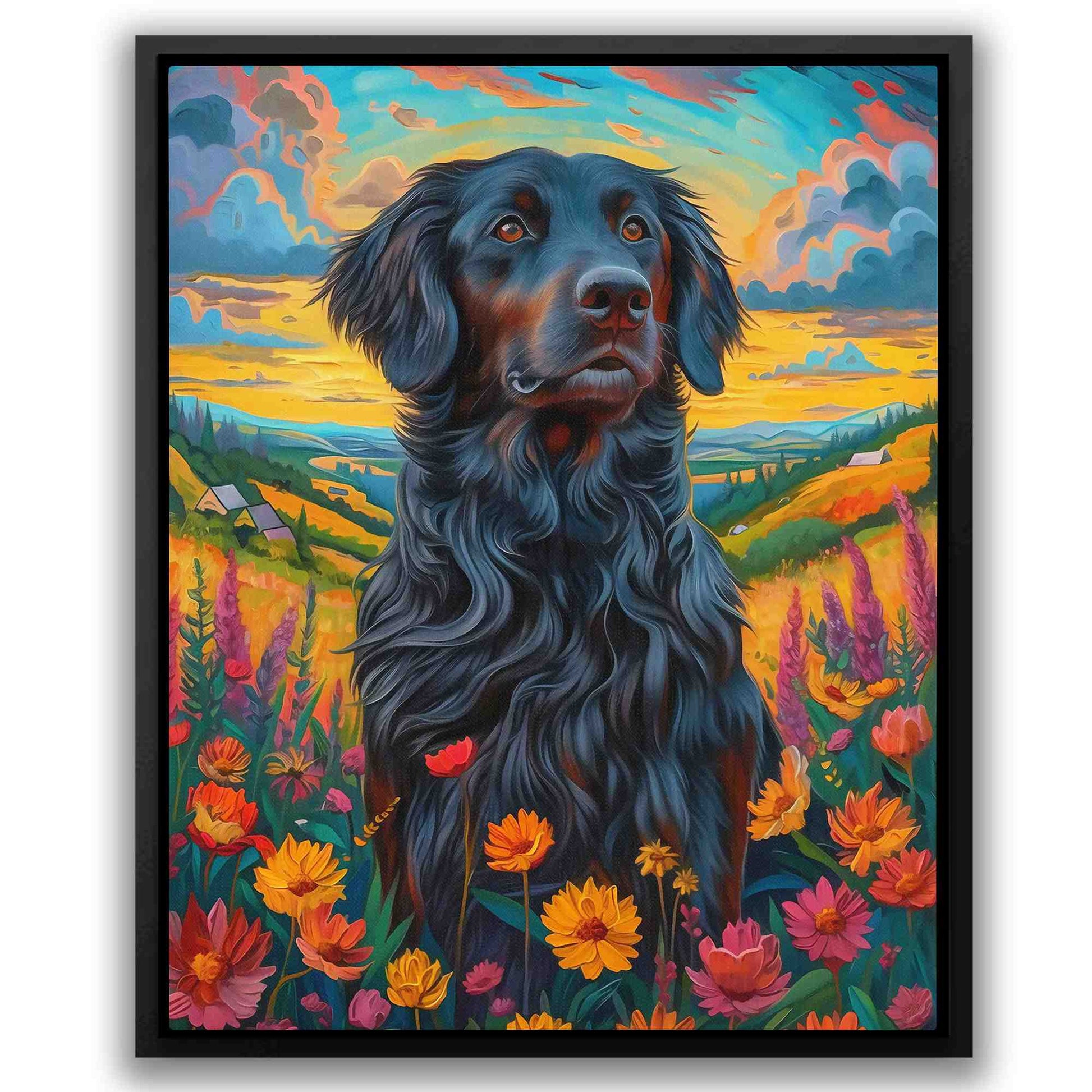 Farm Labrador - Colorful Dog Canvas Print