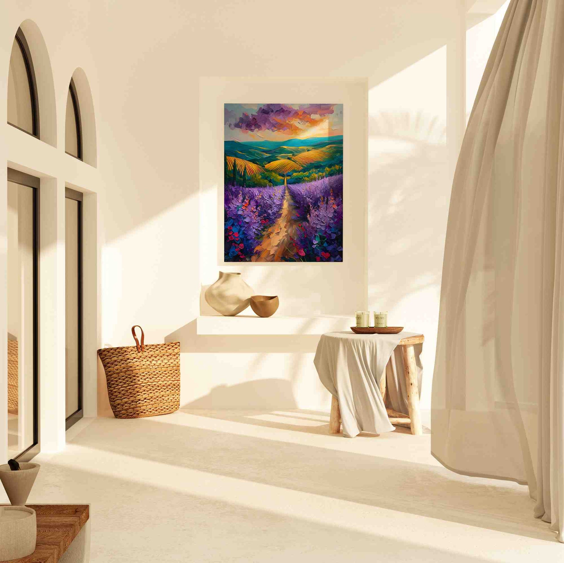 Farm Sunset - Large Maximalist Canvas Print