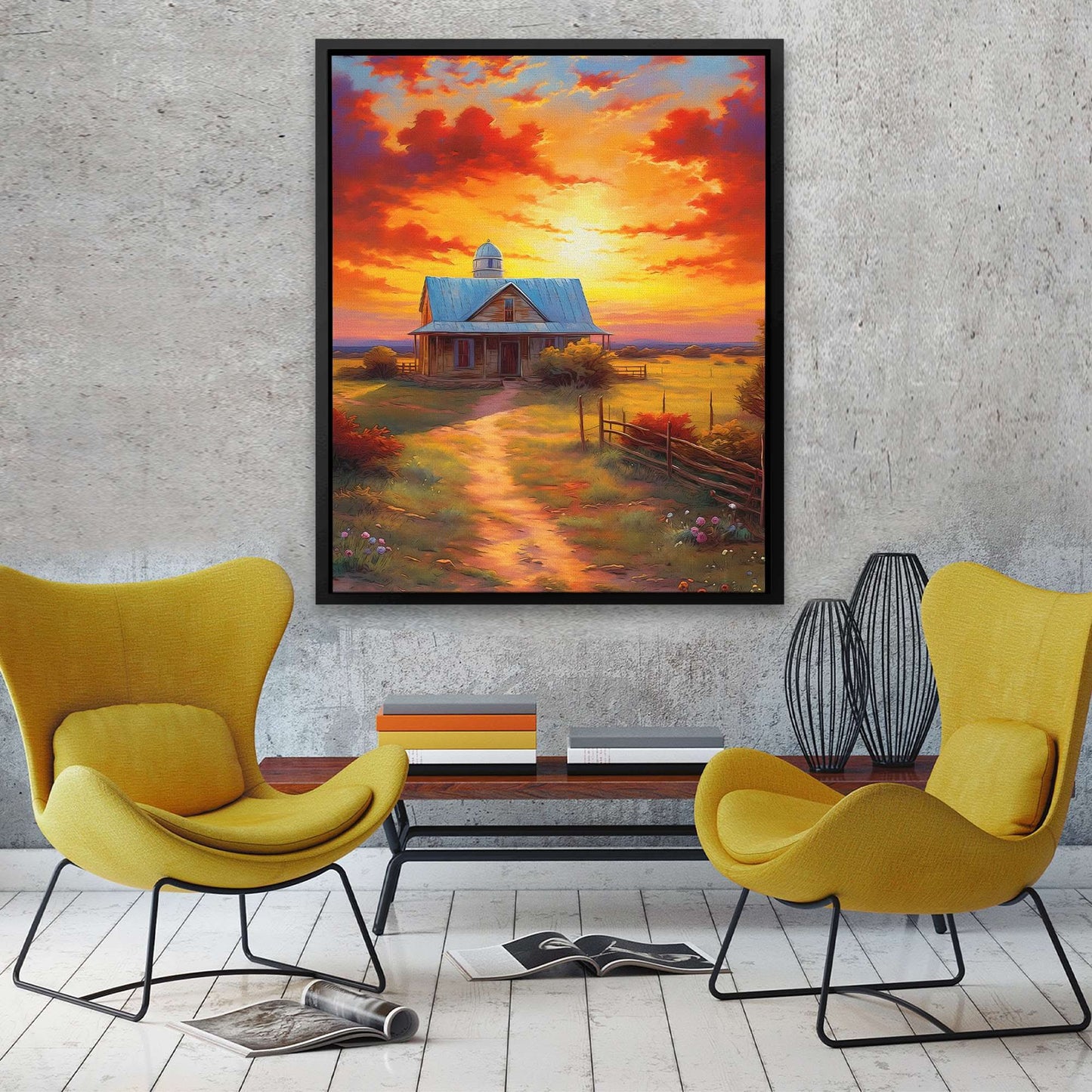 Farmstead Melodies - Large Canvas Print