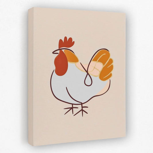 Farmyard Cluck - Country and Farm Canvas Wall Art