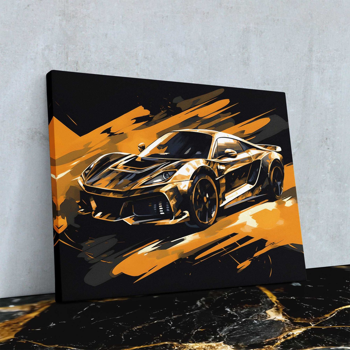 Fast Car - Wall Art in Black Frame