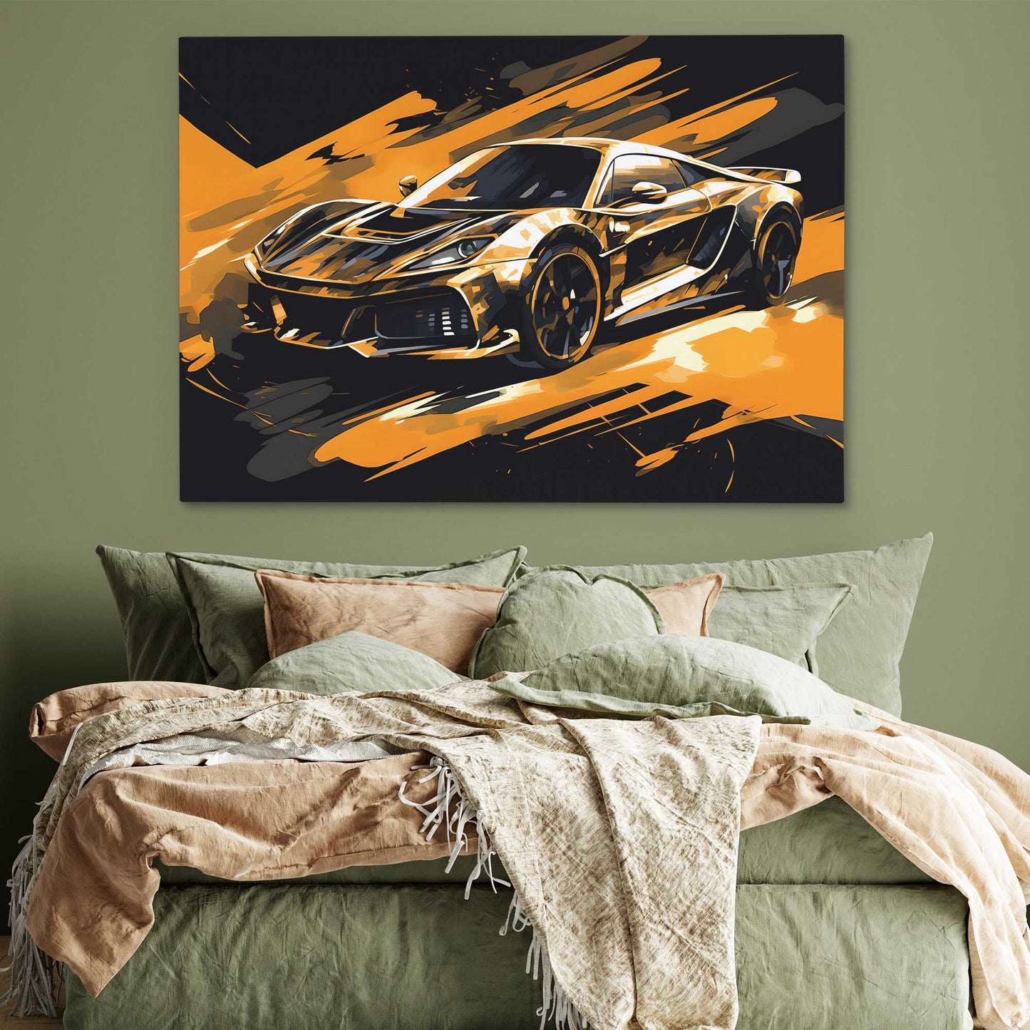 Fast Car - Large Canvas Print