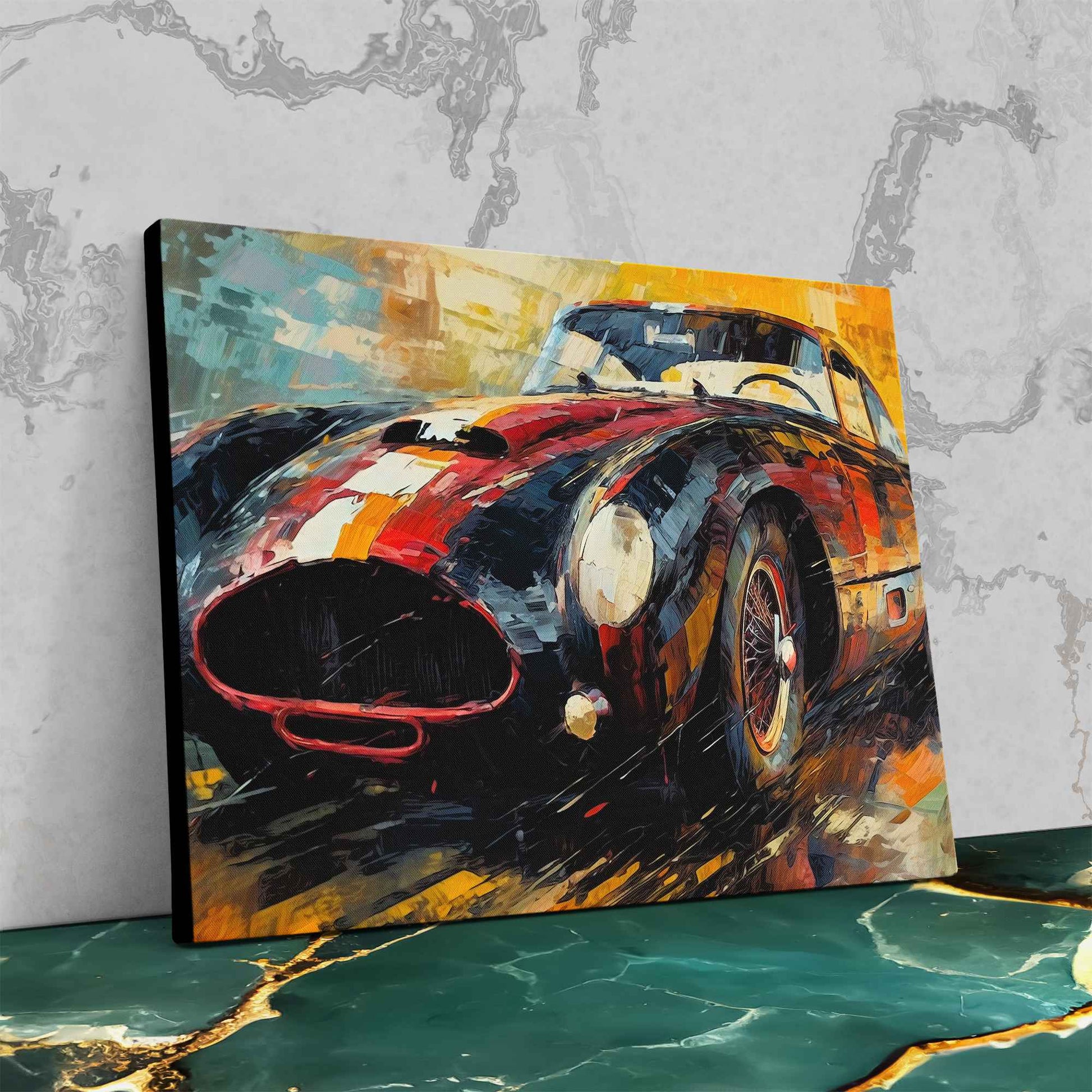 Fast Lane - Abstract Wall Art in Black Frame