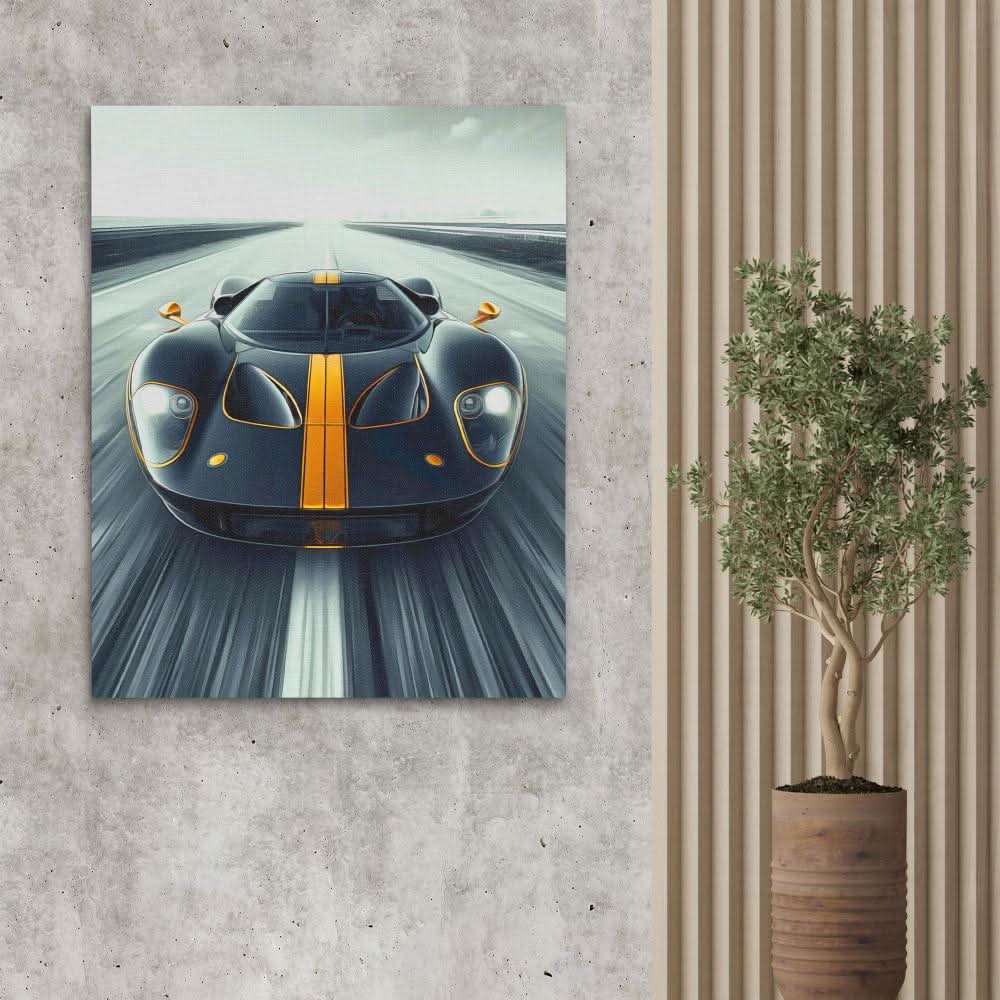Fast Tracking - Wall Art in Black Frame