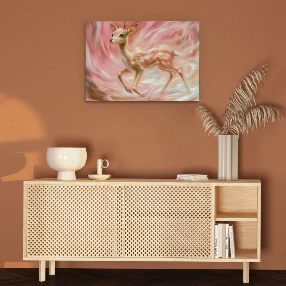 Fawn’s Shadow - Oversized Deer Canvas Wall Art