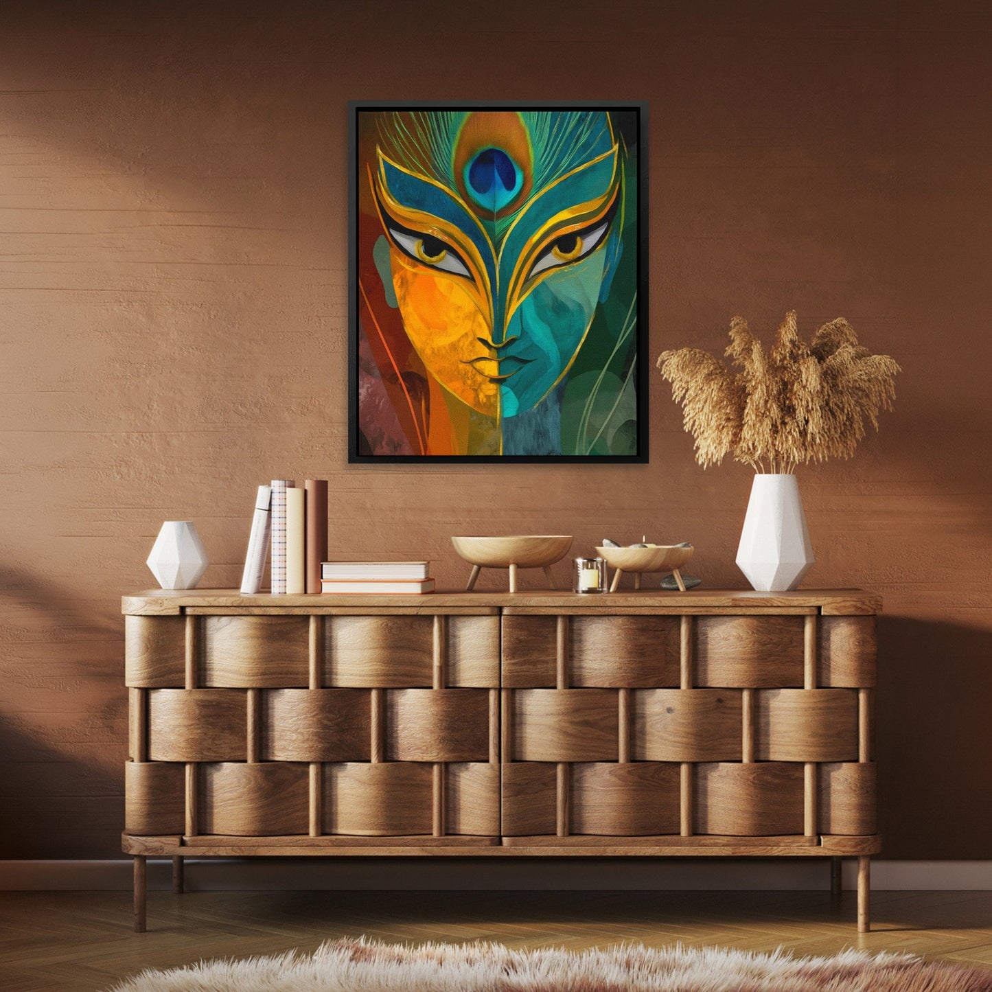 Feathered Divine Portrait - Luxury Wall Art