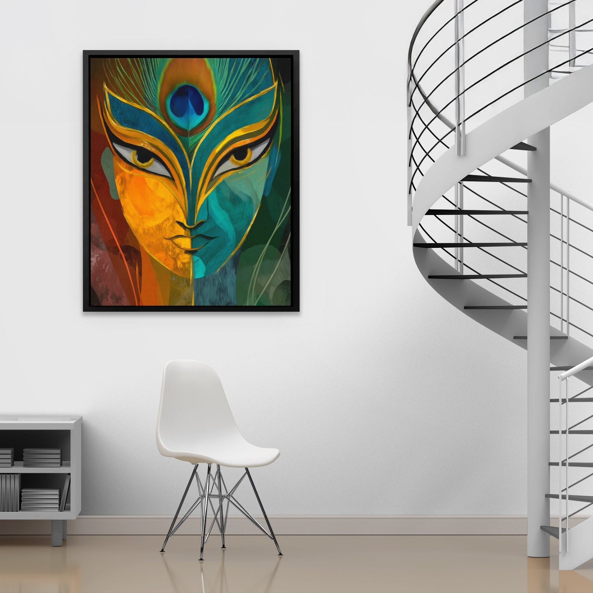 Feathered Divine Portrait - Luxury Wall Art