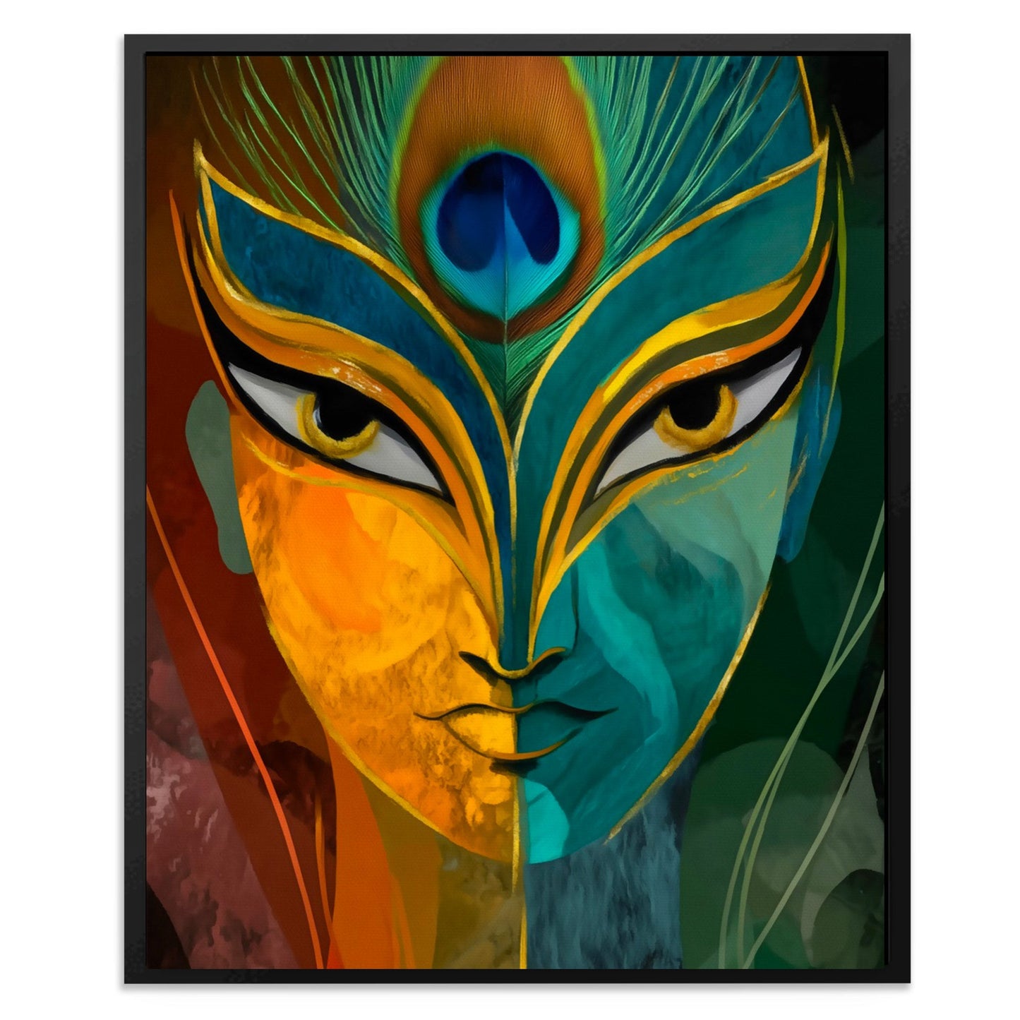 Feathered Divine Portrait - Luxury Wall Art