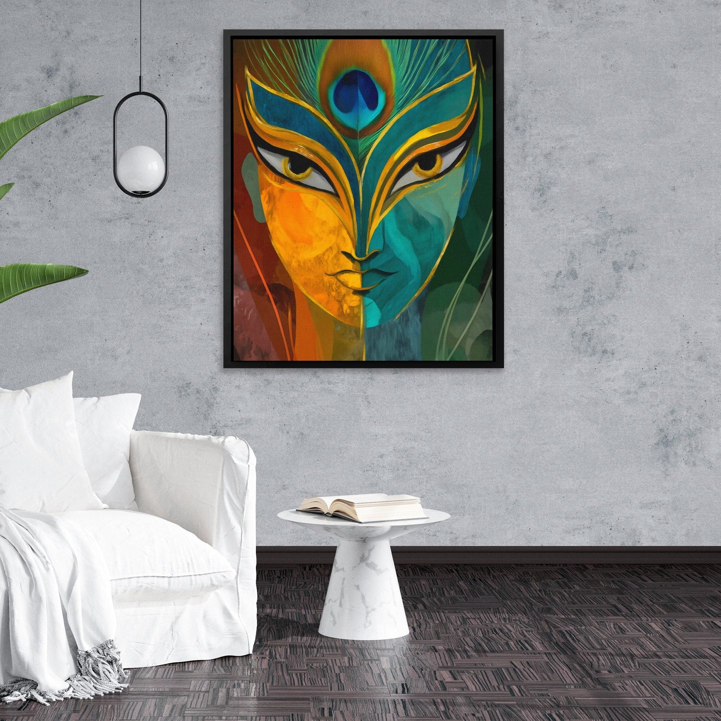 Feathered Divine Portrait - Luxury Wall Art
