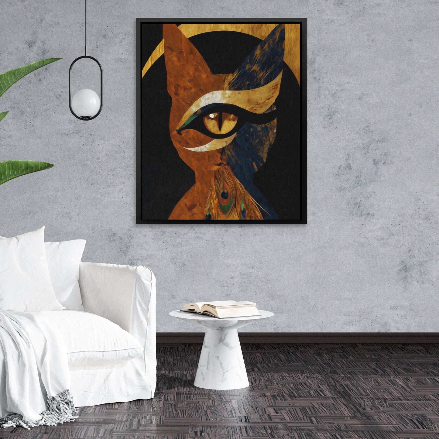 Feathered Feline Oracle - Luxury Wall Art