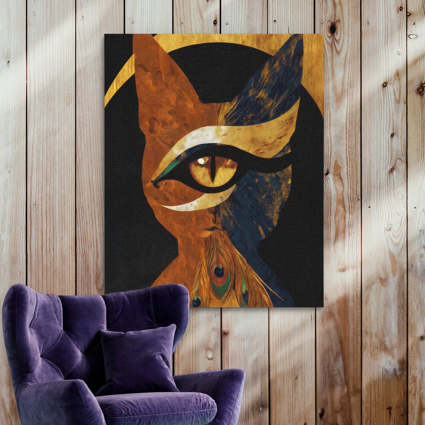 Feathered Feline Oracle - Luxury Wall Art