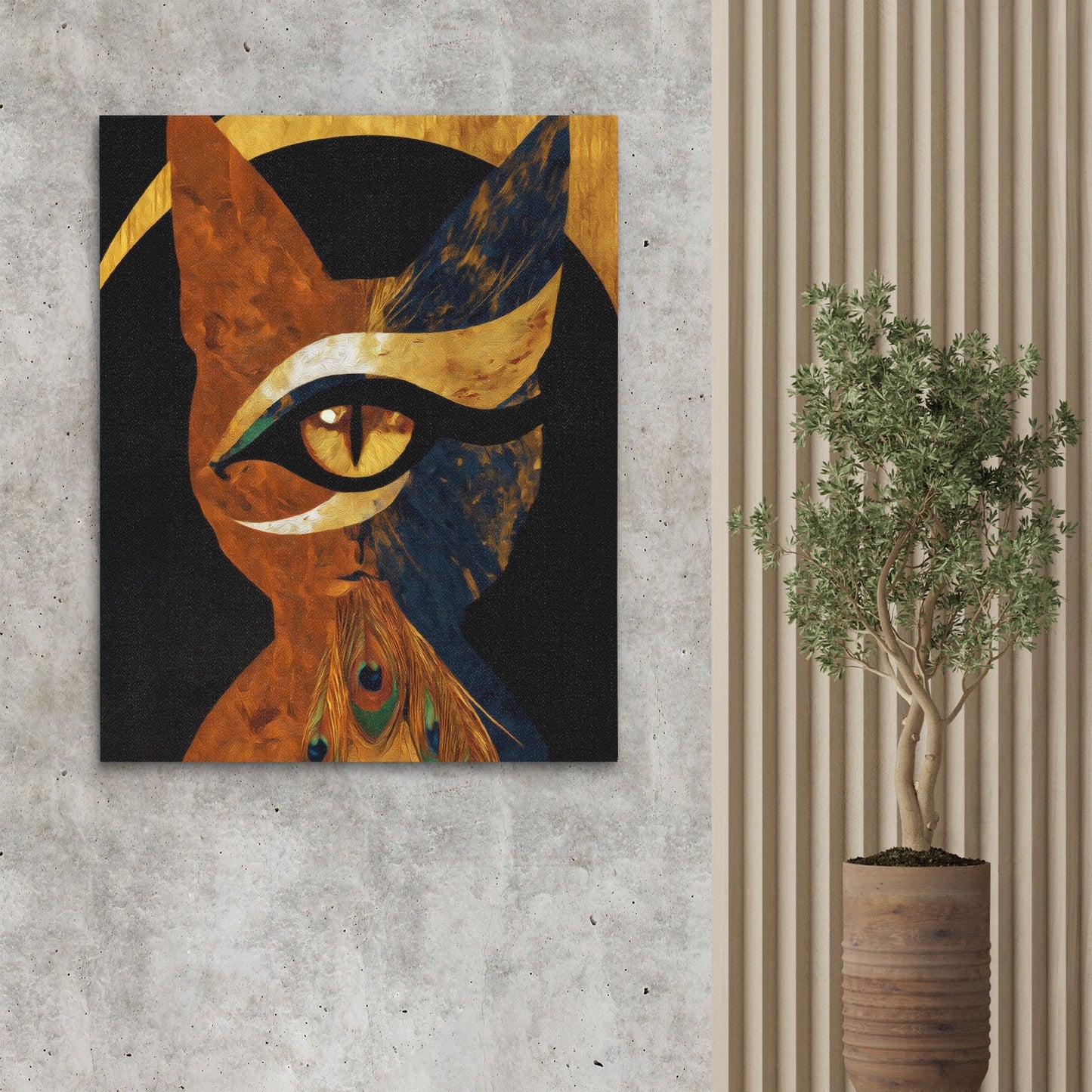 Feathered Feline Oracle - Luxury Wall Art