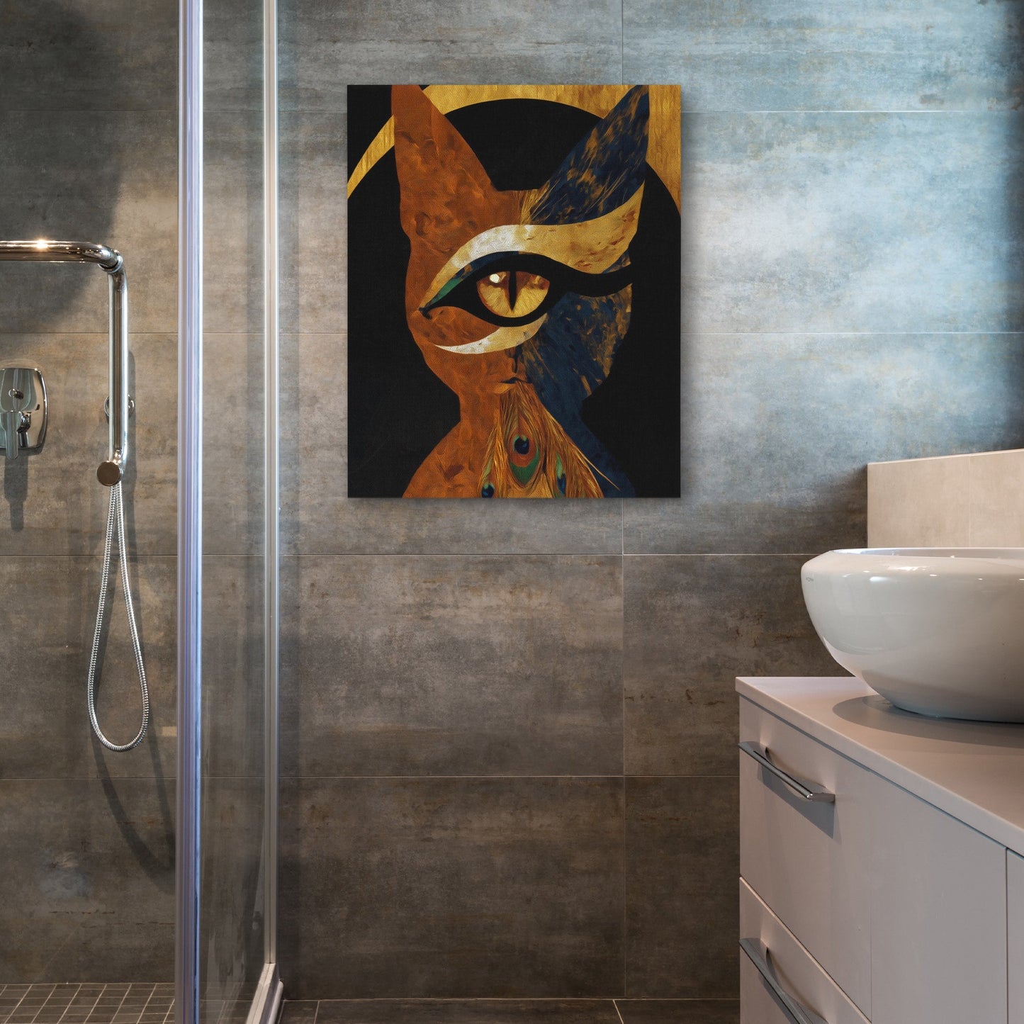 Feathered Feline Oracle - Luxury Wall Art