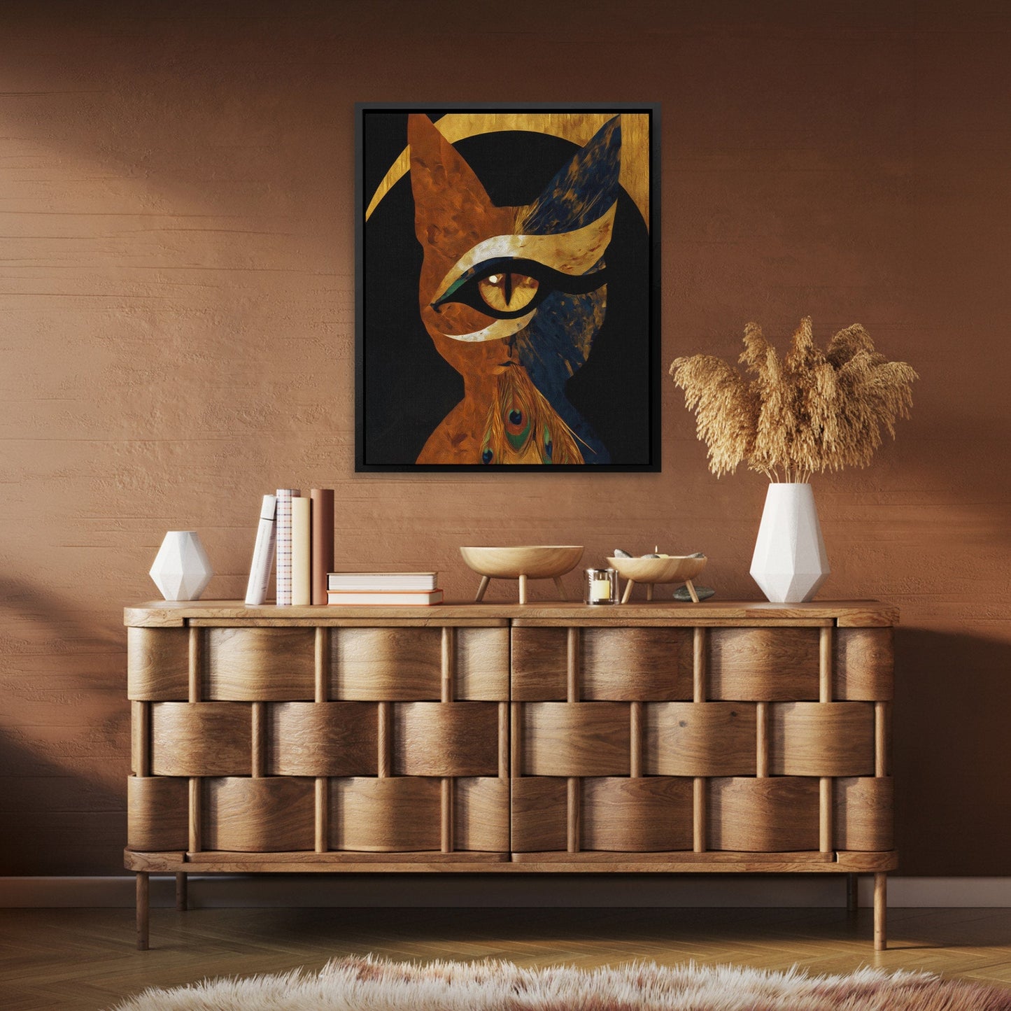Feathered Feline Oracle - Luxury Wall Art