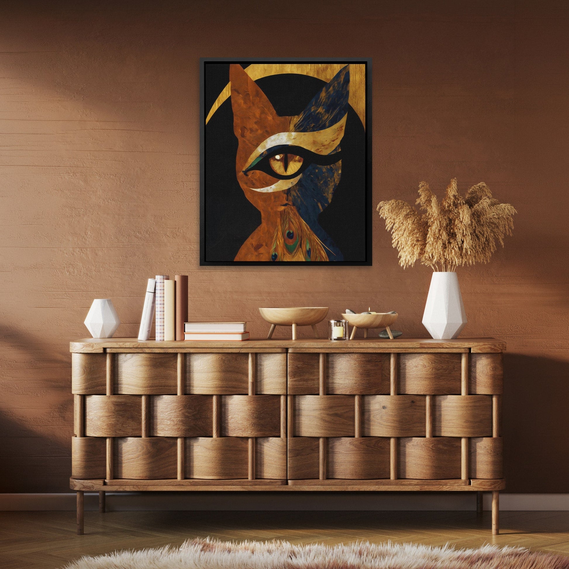Feathered Feline Oracle - Luxury Wall Art