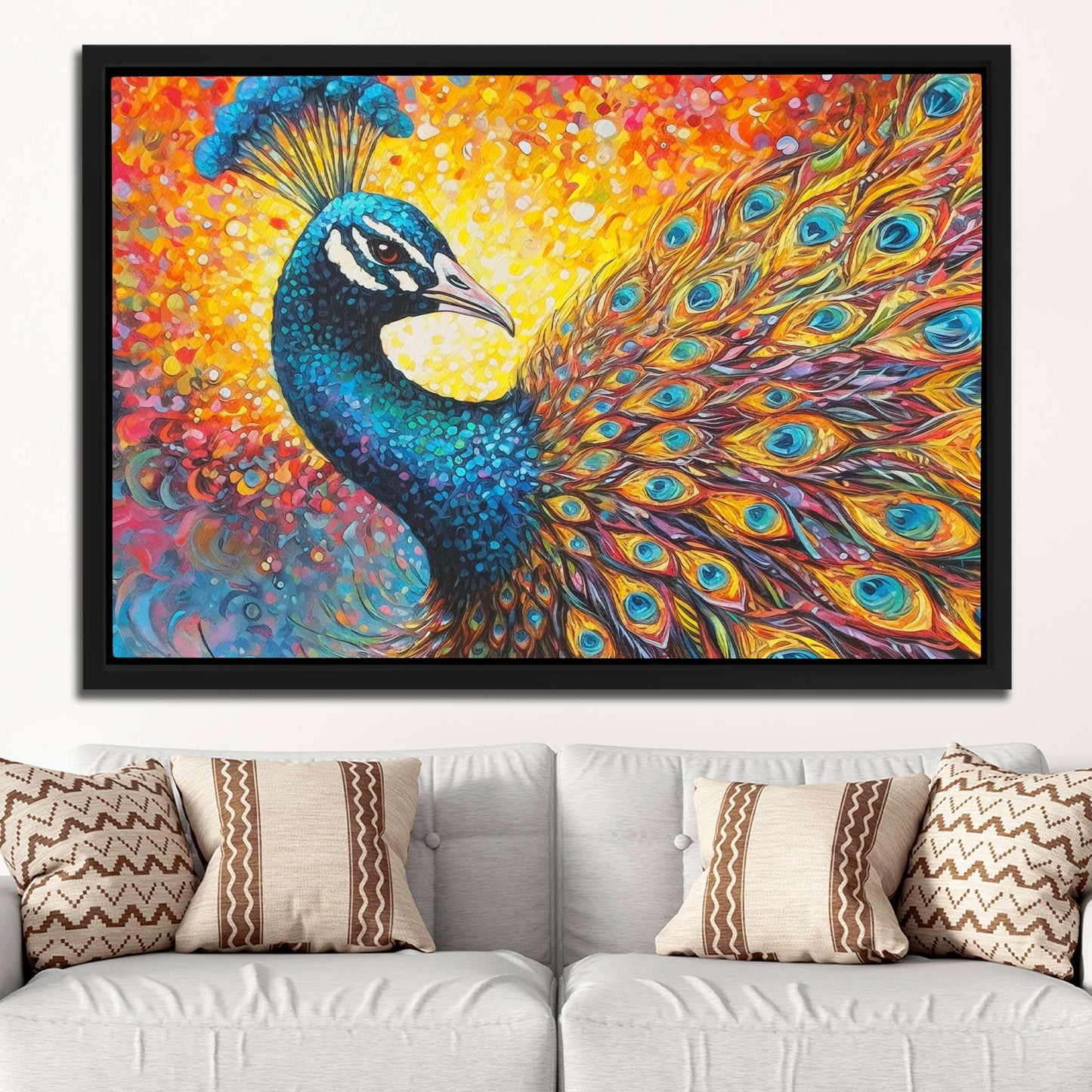 Feathered Majesty - Blue Wall Art