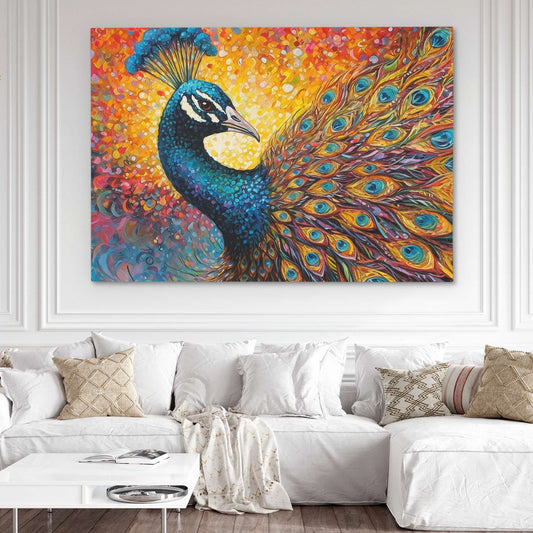 Feathered Majesty - Wall Art in Black Frame