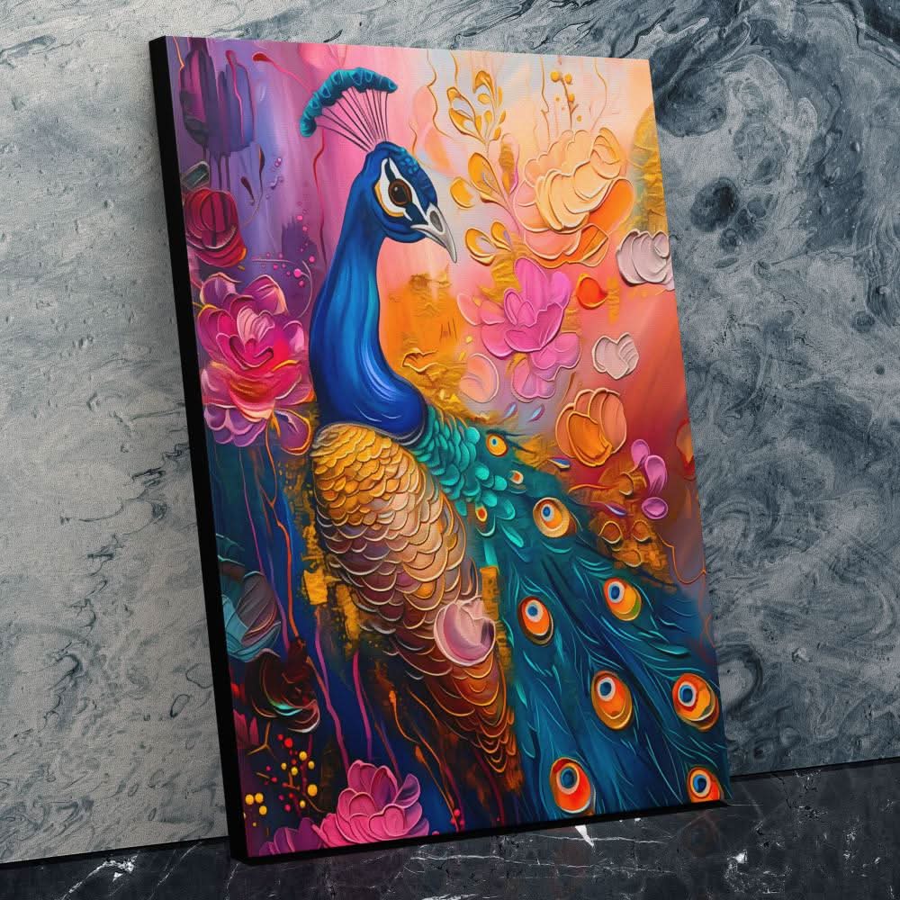 Feathered Wonder - Wall Art in Black Frame