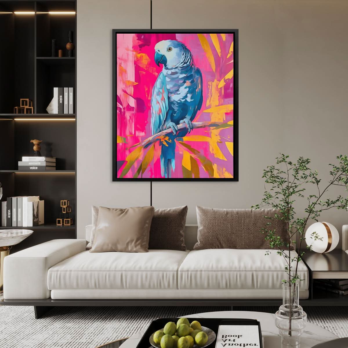 Feathers & Magenta - Bird Art for Home Office