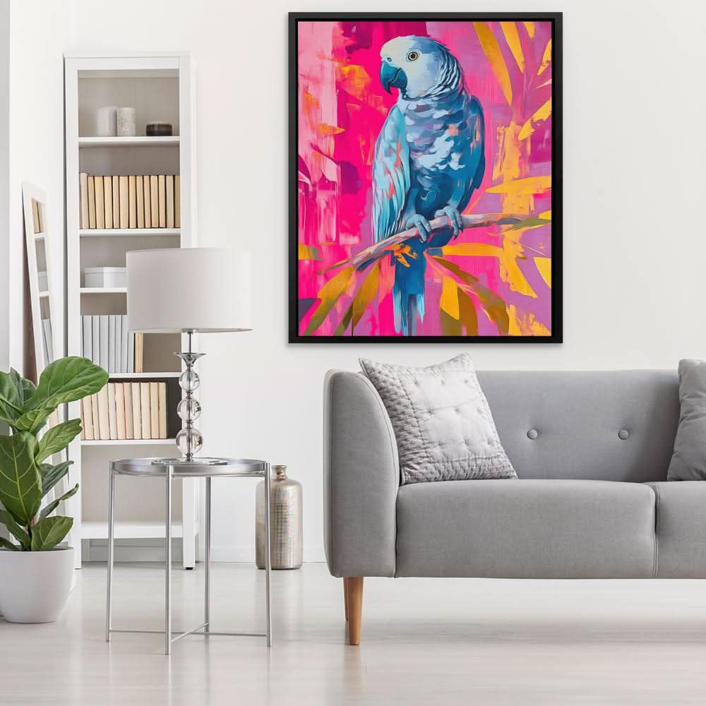 Feathers & Magenta - Colorful Wall Art for Lounge