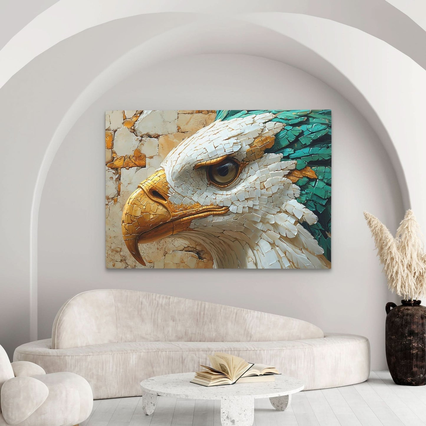 Feathers of Freedom - White Bald Eagle Canvas Print