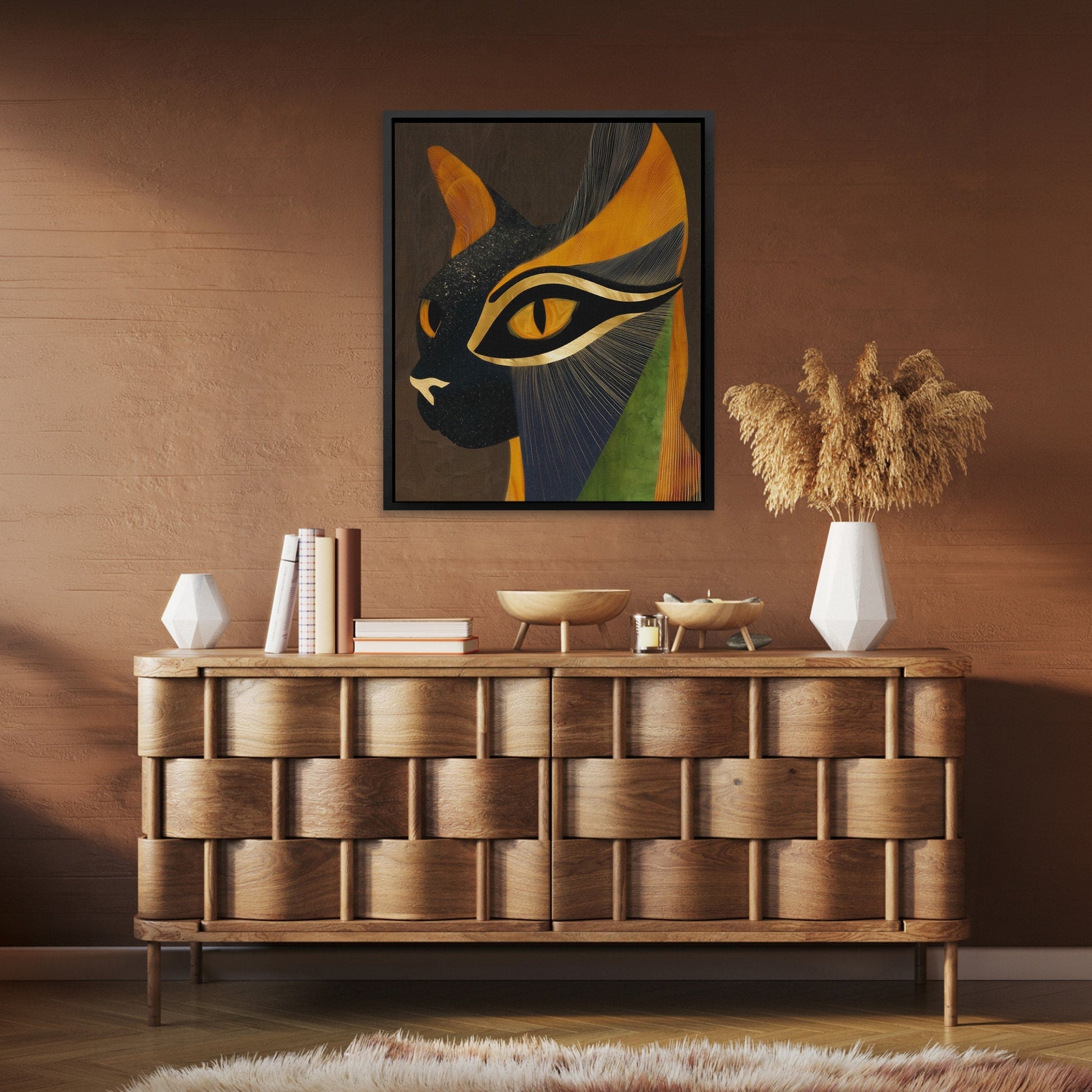 Feline Ceremonial Mask - Luxury Wall Art