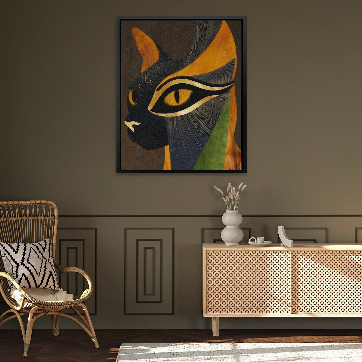 Feline Ceremonial Mask - Luxury Wall Art